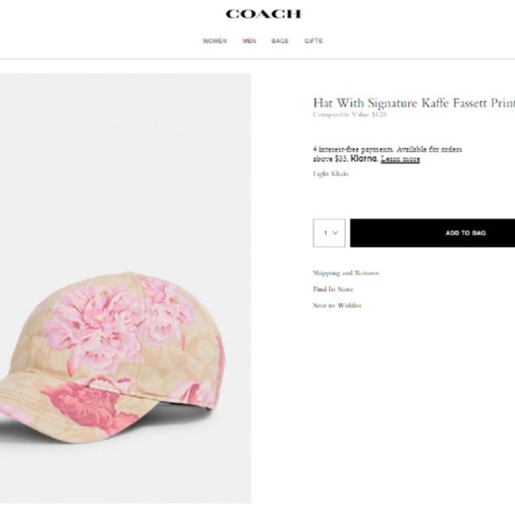 $98 *NEW* COACH Hat With Signature Kaffe Fassett - Picture 3 of 4
